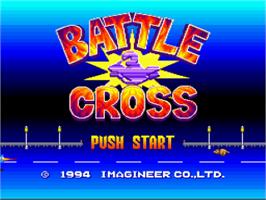 Title screen of Battle Cross on the Nintendo SNES.