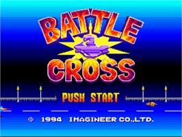 Title screen of Battle Cross on the Nintendo SNES.