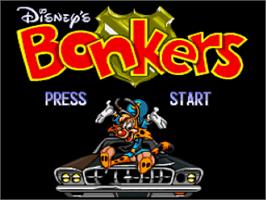 Title screen of Bonkers on the Nintendo SNES.