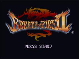 Title screen of Breath of Fire II on the Nintendo SNES.