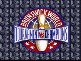 Title screen of Brunswick World Tournament of Champions on the Nintendo SNES.