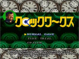 Title screen of Clockwerx on the Nintendo SNES.