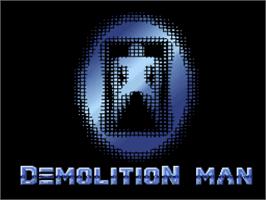 Title screen of Demolition Man on the Nintendo SNES.