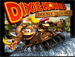 Title screen of Donkey Kong Country 3 - Dixie Kong's Double Trouble on the Nintendo SNES.