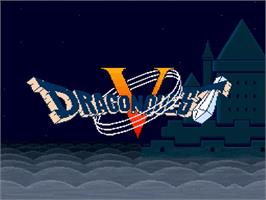 Title screen of Dragon Quest V: Tenkuu no Hanayome on the Nintendo SNES.