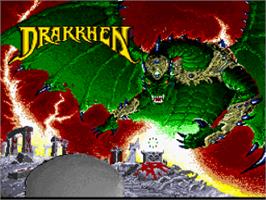 Title screen of Drakkhen on the Nintendo SNES.