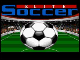 Title screen of Elite Soccer on the Nintendo SNES.