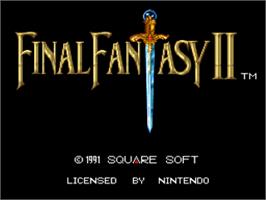 Title screen of Final Fantasy II on the Nintendo SNES.