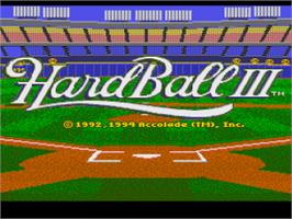 Title screen of HardBall III on the Nintendo SNES.