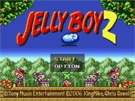 Title screen of Jelly Boy 2 on the Nintendo SNES.