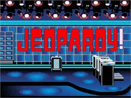 Title screen of Jeopardy! on the Nintendo SNES.