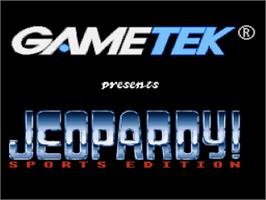 Title screen of Jeopardy! Sports Edition on the Nintendo SNES.