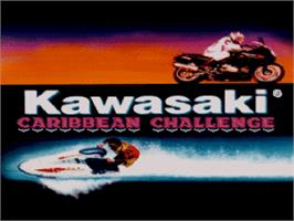 Title screen of Kawasaki Caribbean Challenge on the Nintendo SNES.