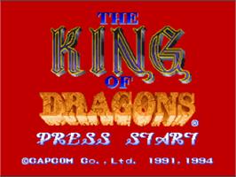 Title screen of King Of Dragons, The on the Nintendo SNES.