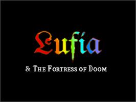 Title screen of Lufia & the Fortress of Doom on the Nintendo SNES.