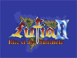 Title screen of Lufia II: Rise of the Sinistrals on the Nintendo SNES.