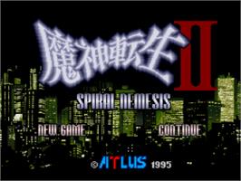 Title screen of Majin Tensei II: Spiral Nemesis on the Nintendo SNES.
