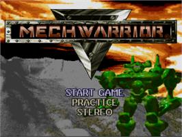 Title screen of MechWarrior on the Nintendo SNES.