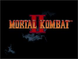 Title screen of Mortal Kombat 2 on the Nintendo SNES.