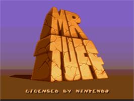 Title screen of Mr. Tuff on the Nintendo SNES.