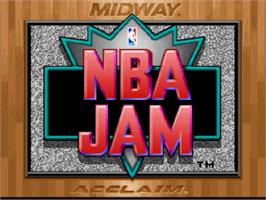 Title screen of Nba Jam on the Nintendo SNES.