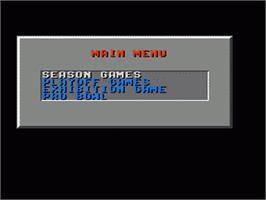 Title screen of Nfl Football on the Nintendo SNES.