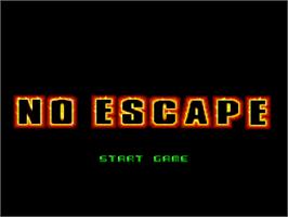 Title screen of No Escape on the Nintendo SNES.