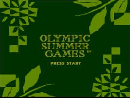 Title screen of Olympic Summer Games on the Nintendo SNES.