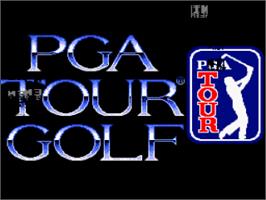 Title screen of PGA Tour Golf on the Nintendo SNES.