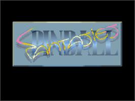 Title screen of Pinball Fantasies on the Nintendo SNES.