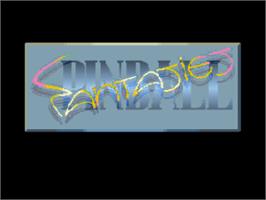 Title screen of Pinball Fantasies on the Nintendo SNES.
