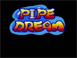 Title screen of Pipe Dream on the Nintendo SNES.