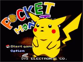Title screen of Pocket Monster on the Nintendo SNES.