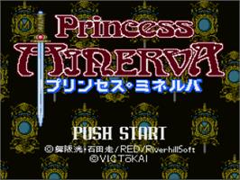 Title screen of Princess Minerva on the Nintendo SNES.