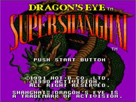Title screen of Shanghai 2 - Dragon's Eye on the Nintendo SNES.