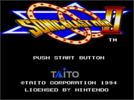 Title screen of Sonic Blast Man 2 on the Nintendo SNES.