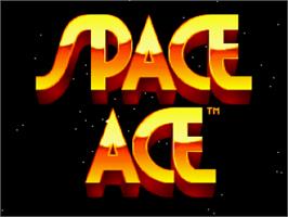 Title screen of Space Ace on the Nintendo SNES.