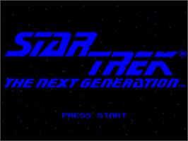 Title screen of Star Trek - The Next Generation - Future's Past on the Nintendo SNES.