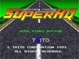 Title screen of Super Chase H.Q. on the Nintendo SNES.