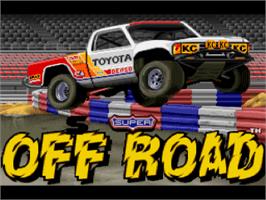 Title screen of Super Off Road on the Nintendo SNES.