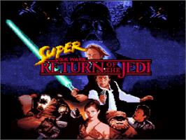 Title screen of Super Star Wars - Return Of The Jedi on the Nintendo SNES.