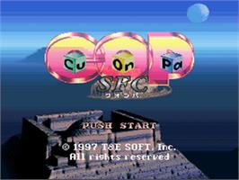 Title screen of Sword World Sfc on the Nintendo SNES.