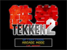 Title screen of Tekken 2 on the Nintendo SNES.