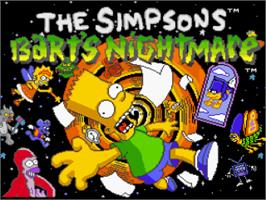 Title screen of The Simpsons: Bart's Nightmare on the Nintendo SNES.
