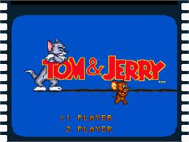 Title screen of Tom And Jerry on the Nintendo SNES.