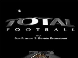 Title screen of Total Football on the Nintendo SNES.