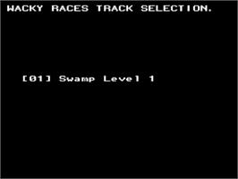 Title screen of Wacky Races on the Nintendo SNES.