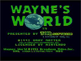 Title screen of Wayne's World on the Nintendo SNES.
