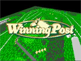 Title screen of Winning Post on the Nintendo SNES.
