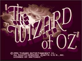 Title screen of Wizard Of Oz, The on the Nintendo SNES.